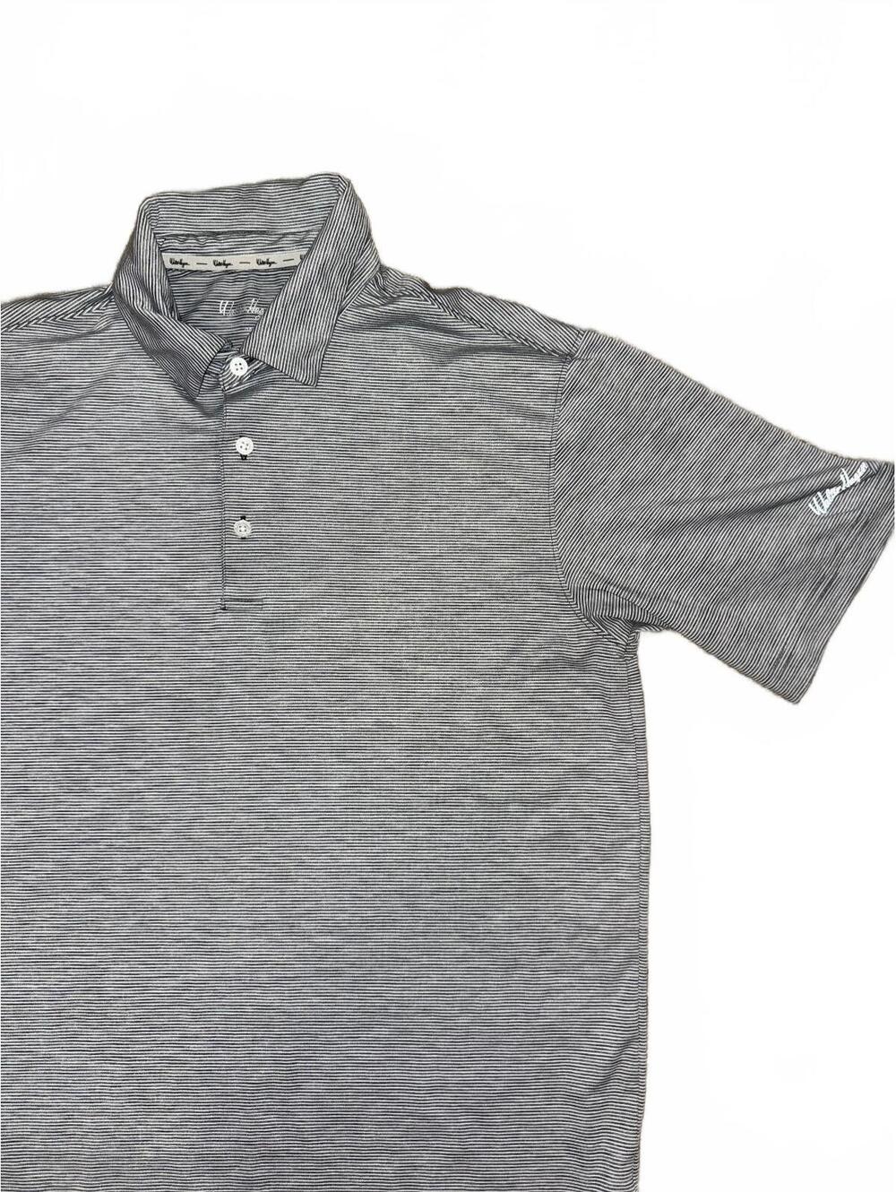 Men’s Walter Hagen grey striped golf polo Size S